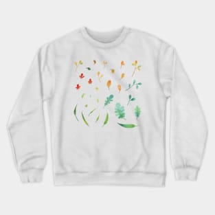 Watercolor leaves pack set Crewneck Sweatshirt